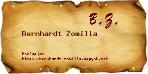 Bernhardt Zomilla névjegykártya